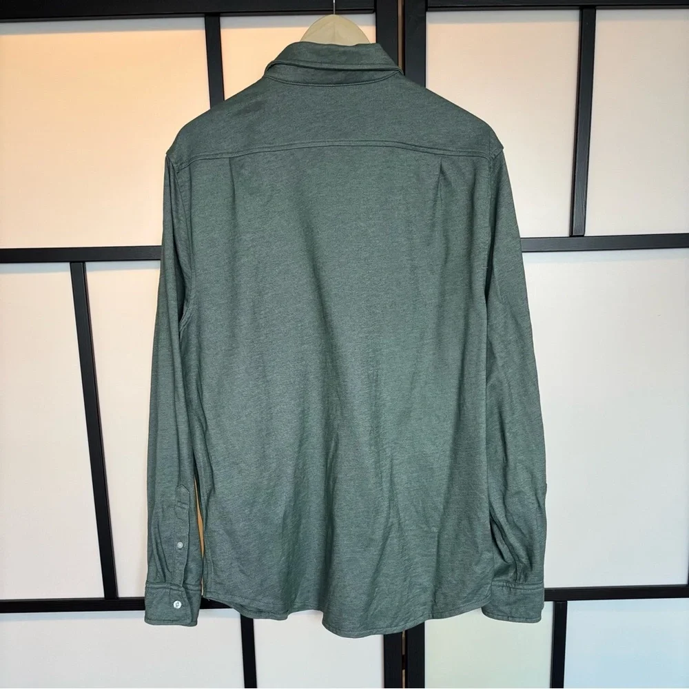 J CREW men’s button up shirt green Size Large preppy Casual business‎ office